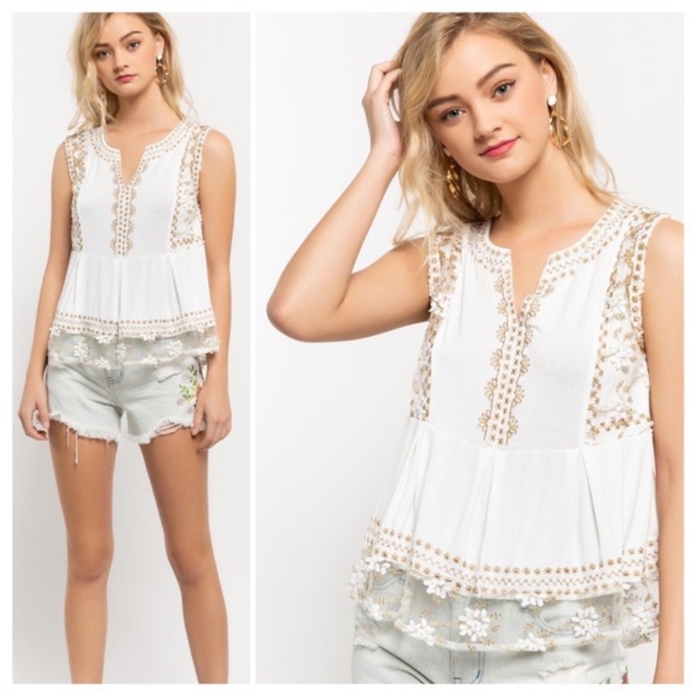 Bailey Embroidered Babydoll Top - Picture 5 of 10